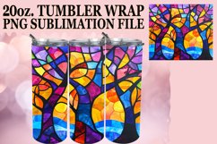 Vibrant 20oz Wrap Stained Glass Tree Tumbler Art Product Image 1