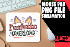 Cheerful Desk Pad Sublimation Ideas, Cat Quote Product Image 1