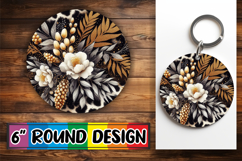Blissful Round Sublimation Ornaments, Leopard Prints Product Image 1