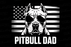 American Pitbull Dad Svg | 4th of July Svg | Svg Cut File Product Image 1