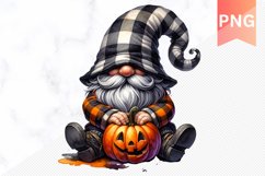 Halloween Gnome And Pumpkin Sublimation - Clipart PNG Bundle Product Image 7