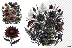 Goth Wildflowers Clipart Product Image 1