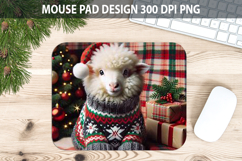 Christmas Cute Lamb Pad Sublimation - Animal PNG Design Product Image 1