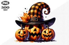 Halloween Pumpkin Sublimation - Clipart PNG Design Product Image 1