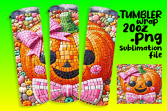 EYE-CATCHING 20oz Tumbler PNG , Cute Pumpkin Product Image 1