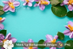 Blue Background Mockup, Nature Background PNG Product Image 1