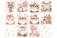 Christmas Cottagecore Kitchen Clipart PNG, Holiday Decor Product Image 9