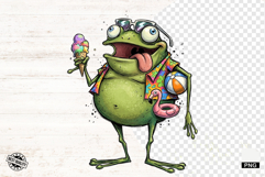 Whimsical Summer Frog Clipart Product Image 1