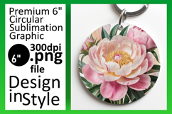 Charming Round Design for Sublimation , Flowers Product Image 1
