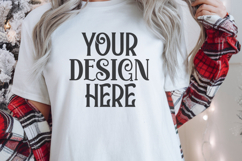 White Comfort Colors 1717 Christmas Mockup, CC 1717 Product Image 1