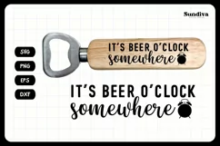 Funny Bottle Opener SVG | Beer Saying - Beer O'Clock Product Image 3