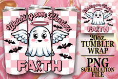 Joyful Reflections 20oz tumbler wrap, Ghost Cancer Product Image 1