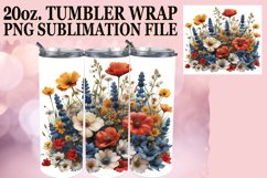 Vibrant Meadow of Flowers Tumbler Wrap Product Image 1