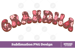 grandma Png Retro Flowers Mother&#039;s Day Floral Mom Sublimatio Product Image 1