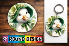 Whimsical Circle Ornaments Design, Goose Product Image 1
