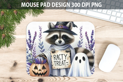 Watercolor Raccoon Mouse Pad Sublimation - Animal PNG Design Product Image 1