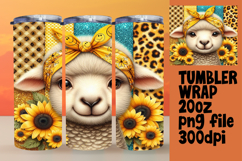 GORGEOUS PNG Tumbler Design 20oz , Cute Animals Product Image 1