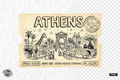 Old Zoo Tickets PNG illustrations Product Image 1