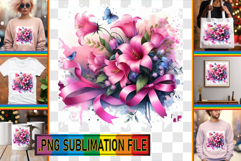 Fun TOTE BAG Ideas PNG, Flowers Product Image 1