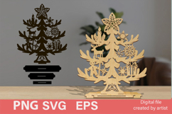 Christmas decor, SVG Christmas trees, multi-layer cutting, Product Image 1