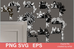 Christmas door corners SVG, door corners, Christmas bundle Product Image 1