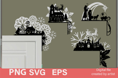 Christmas door corners SVG, door corners, Christmas bundle Product Image 1