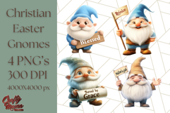 Easter Christian Gnome PNG, Religious Spring Sublimation Product Image 1