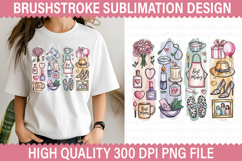 Mother&#039;s Day Brushstroke Sublimation Design -Brushstroke PNG Product Image 1
