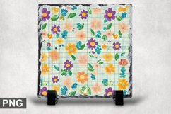 Easter Spring Square Sublimation Slate Design Product Image 1