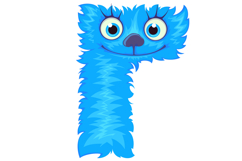 Alphabet . Cute monster letter.Cyrillic alphabet. Product Image 1