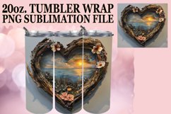 Countryside Charm: 20oz Wood Heart Wrap Product Image 1