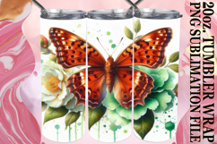 Wholesome joy 20oz tumbler wrap, Butterfly Product Image 1