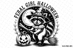 Feral Girl Halloween Svg | Halloween Svg | Svg Cut Files Product Image 1