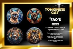 Tonkinese Cat Stained Glass - 04 Variations Product Image 1