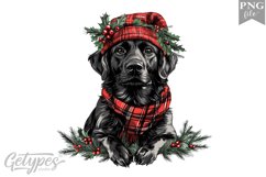 Christmas Dog Clipart Design - High Quality 300 Dpi Product Image 1