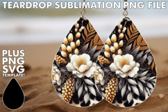Whimsical Teardrop Earrings MAGIC PNG, Leopard Prints Product Image 1