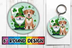 Cute Watercolor Spring Animals Round Design PNG Product Image 1