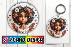 Romantic Femme Bliss: Sublimation Design Round Product Image 1