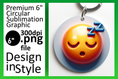 Custom Round Design Coaster PNG , 3D Emoji Product Image 1