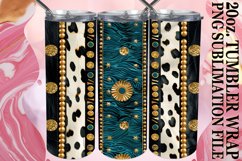 Chic 3D Leopard and Flower Tumbler Wrap Designs Product Image 1