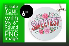 Charming Round Design Keychain PNG , Valentines Product Image 1