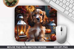 Halloween Dog Mouse Pad Sublimation, Halloween Mouse Pad PNG Product Image 1