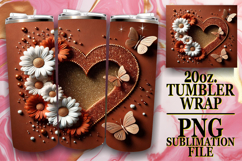 RADIANT GIFT 20oz TUMBLER WRAP, 3D Heart Product Image 1