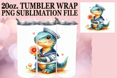 WHIMSICAL SUBLIMATION 20oz TUMBLER WRAP, Dino Product Image 1