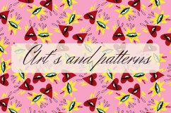 Funky Valentine seamless patterns bundle Product Image 14