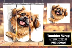 Whimsical Watercolor Dog Lover Joyful Charm Tumbler - 20oz Product Image 1