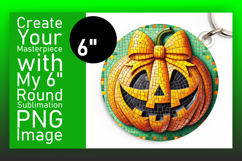 Lovely Round Design for Sublimation , Cute Pumpkin Product Image 1