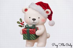 Woodland Christmas Watercolor Clipart PNG Product Image 1