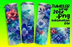 20oz Tumbler Graphic for Sublimation , Watercolor Patter Product Image 1
