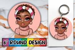 Sublimation Car Coaster Magic, Afro Girl Product Image 1